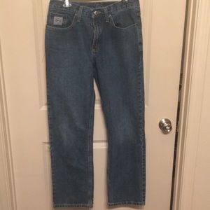 Cinch straight cut blue jeans.